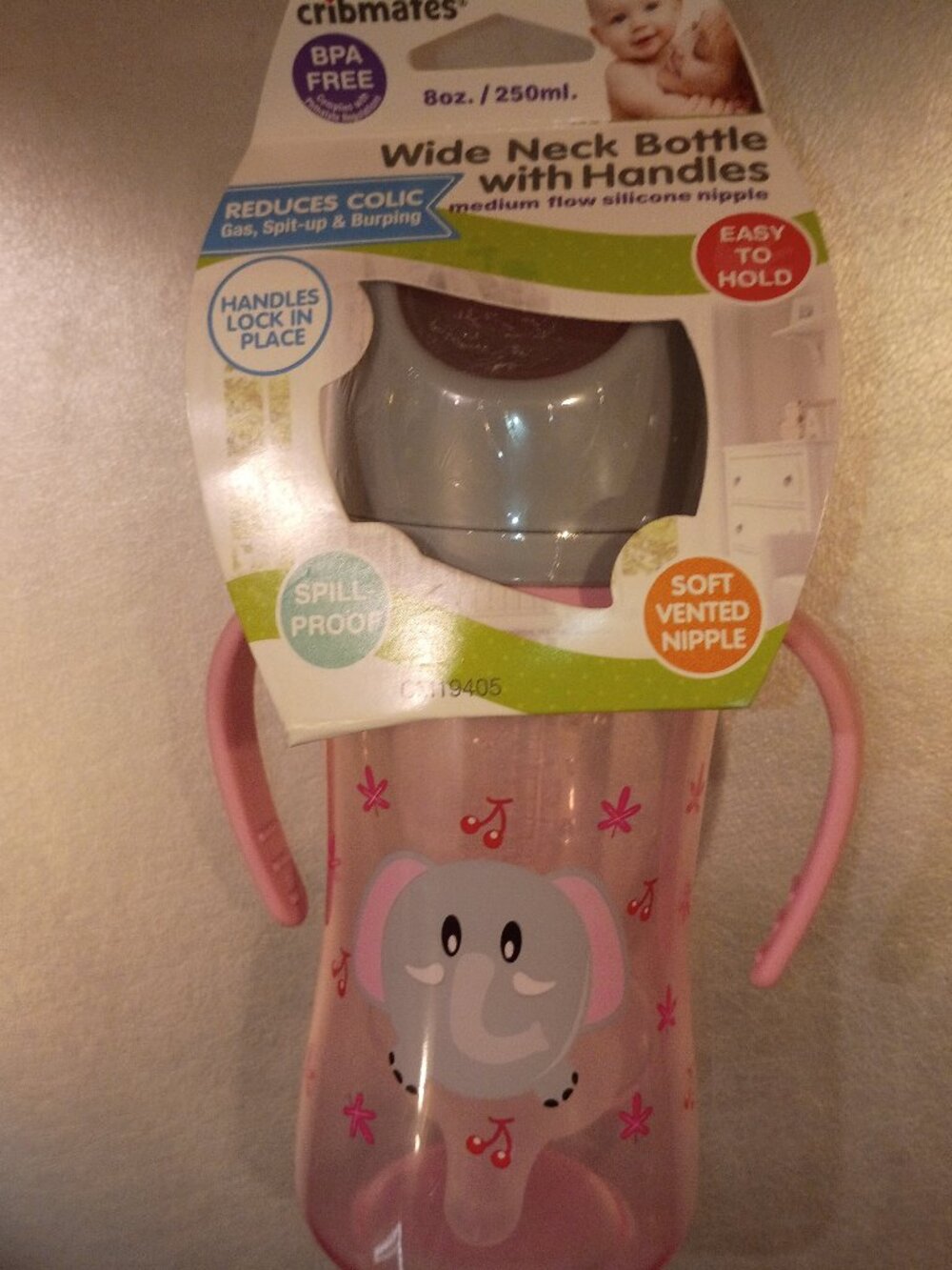 NWT! Cribmates Feeding Bottle with Handles